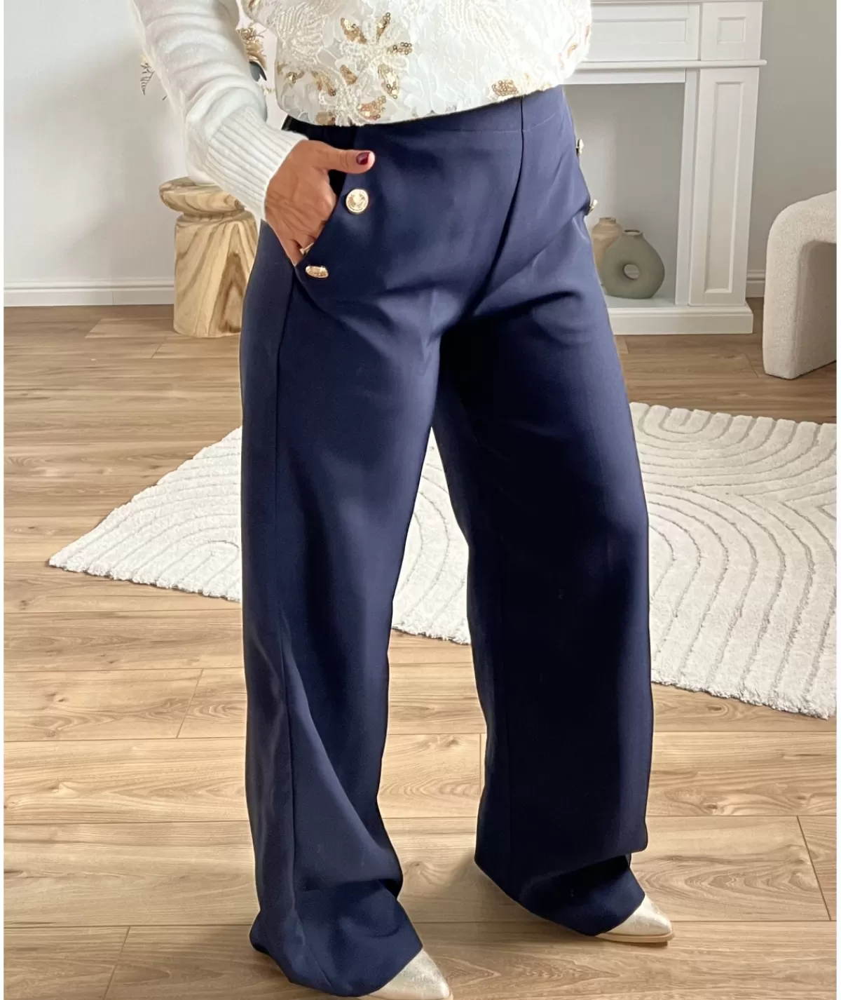La boutique de Lilie Jeans / Pantalons>PANTALON QUENTIN Marine