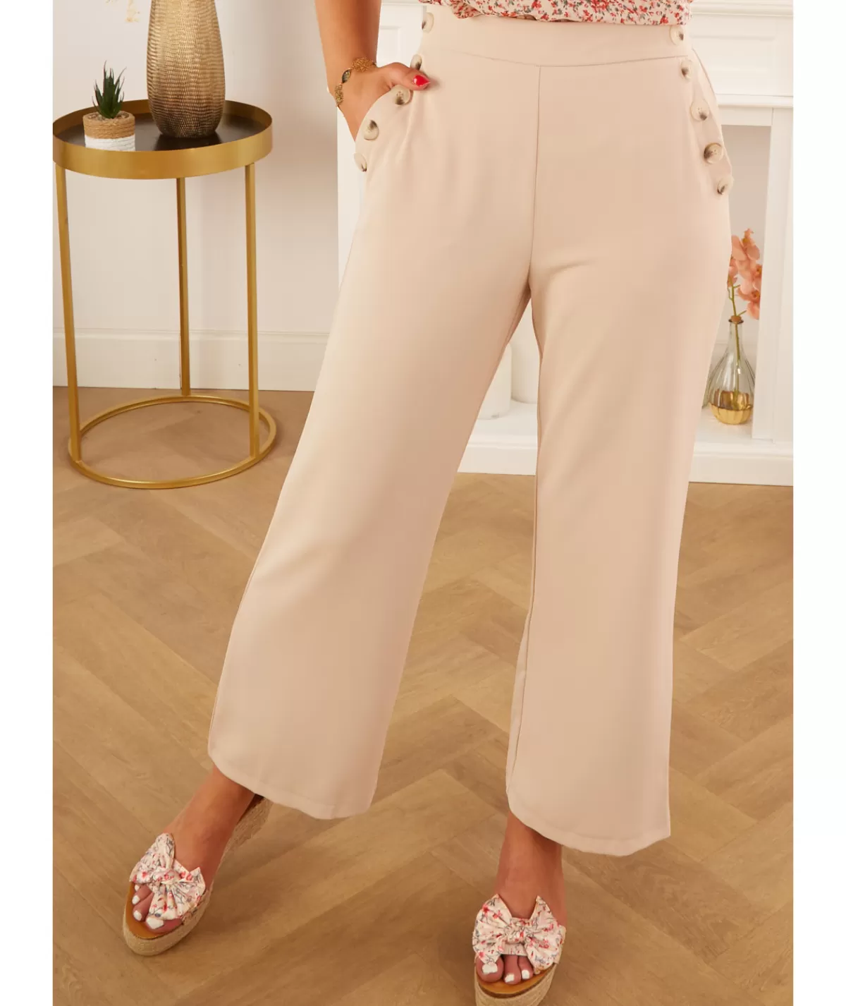La boutique de Lilie Jeans / Pantalons>PANTALON ROSE MARIE Beige