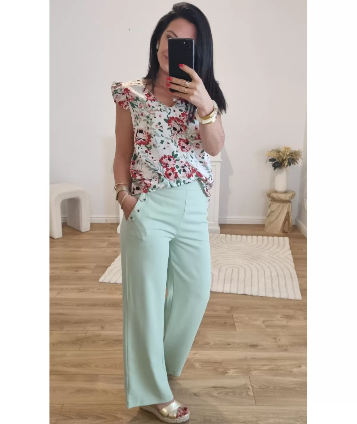La boutique de Lilie Jeans / Pantalons>PANTALON ROSE MARIE Vertdeau