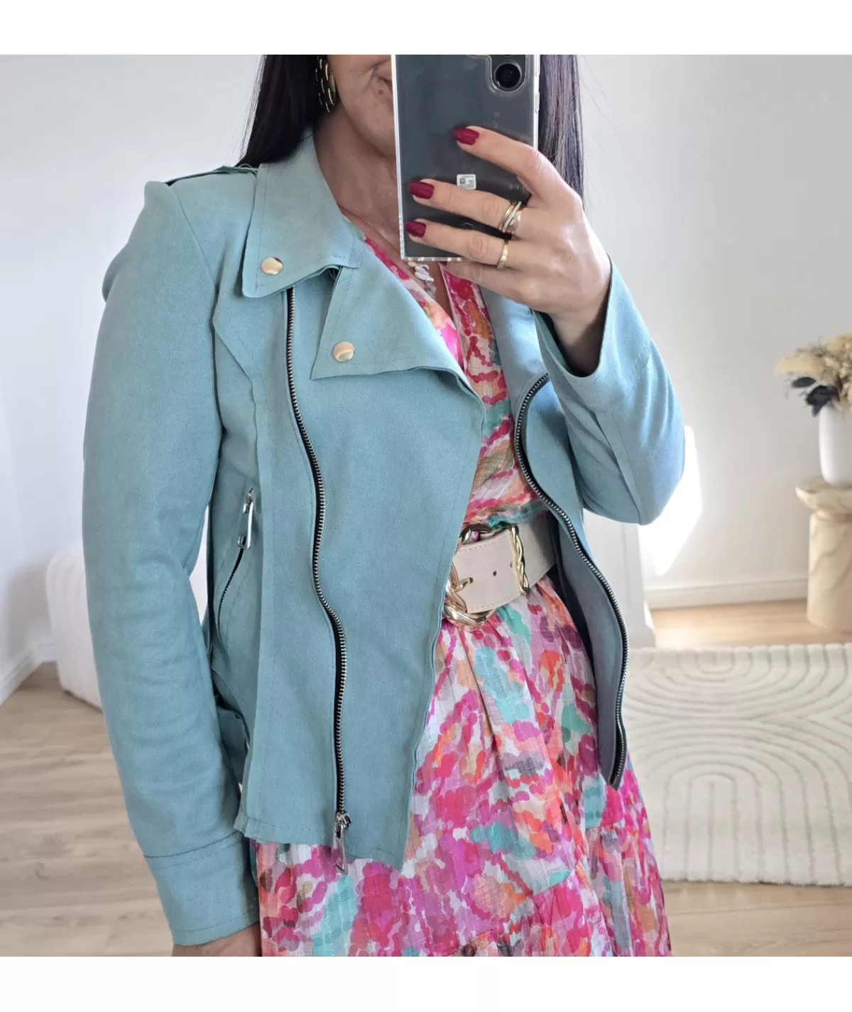 La boutique de Lilie Vestes>PERFECTO MATHILDE VERT D EAU Vertdeau