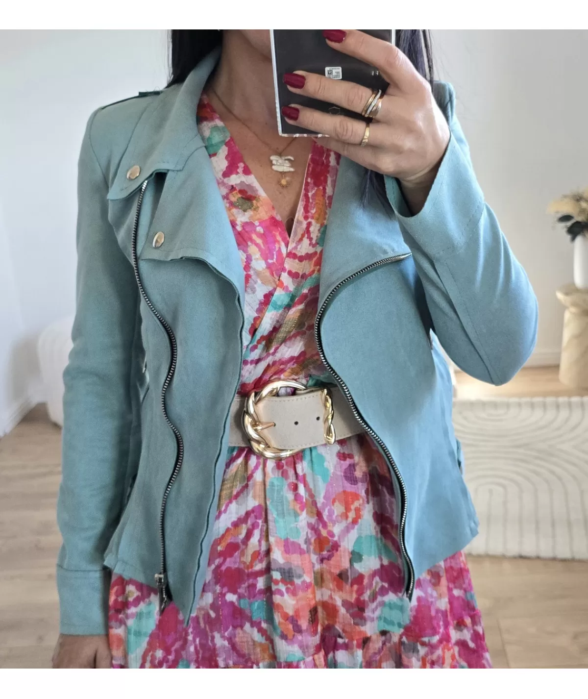 La boutique de Lilie Vestes>PERFECTO MATHILDE VERT D EAU Vertdeau