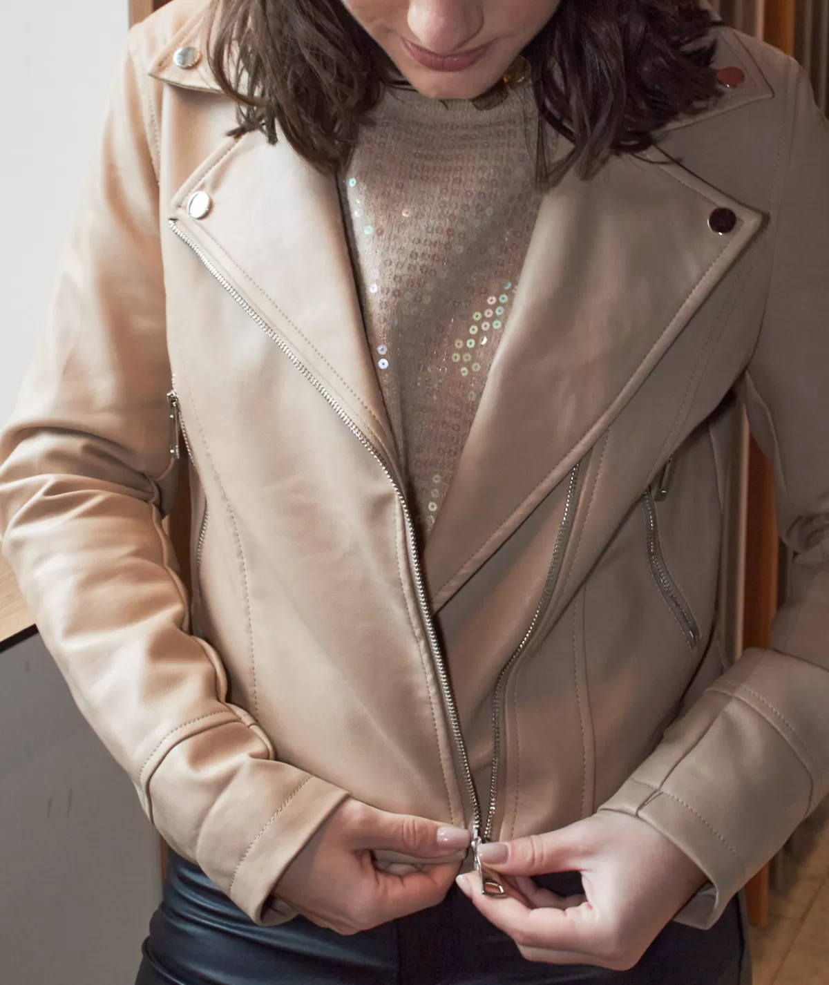 La boutique de Lilie Vestes>PERFECTO SIMILI ISABELLA Beige