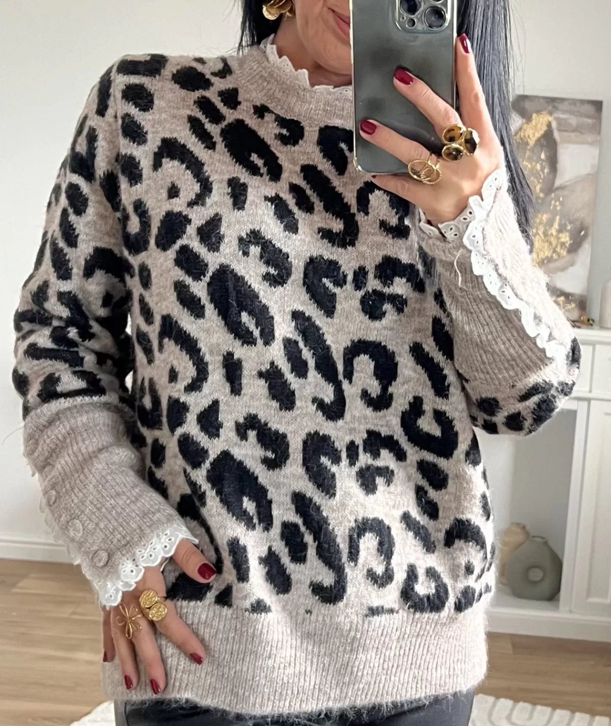 La boutique de Lilie Pulls / Gilets>PULL BARBARA Taupe