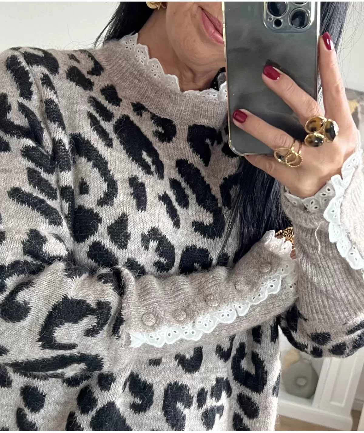 La boutique de Lilie Pulls / Gilets>PULL BARBARA Taupe
