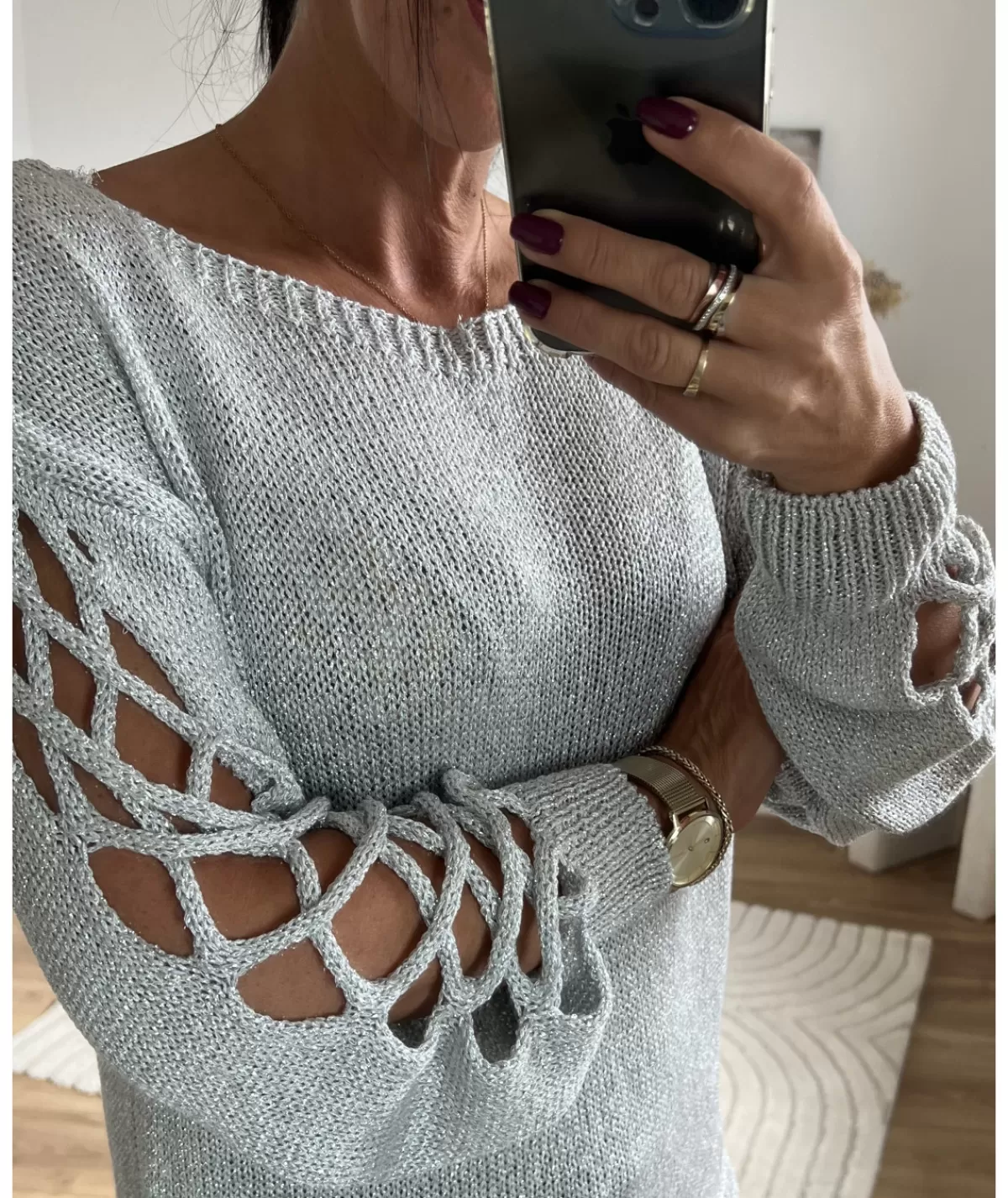 La boutique de Lilie Pulls / Gilets>PULL BENJAMIN II Argente
