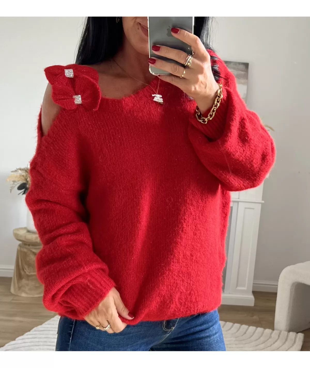 La boutique de Lilie Pulls / Gilets>PULL BERNY Rouge