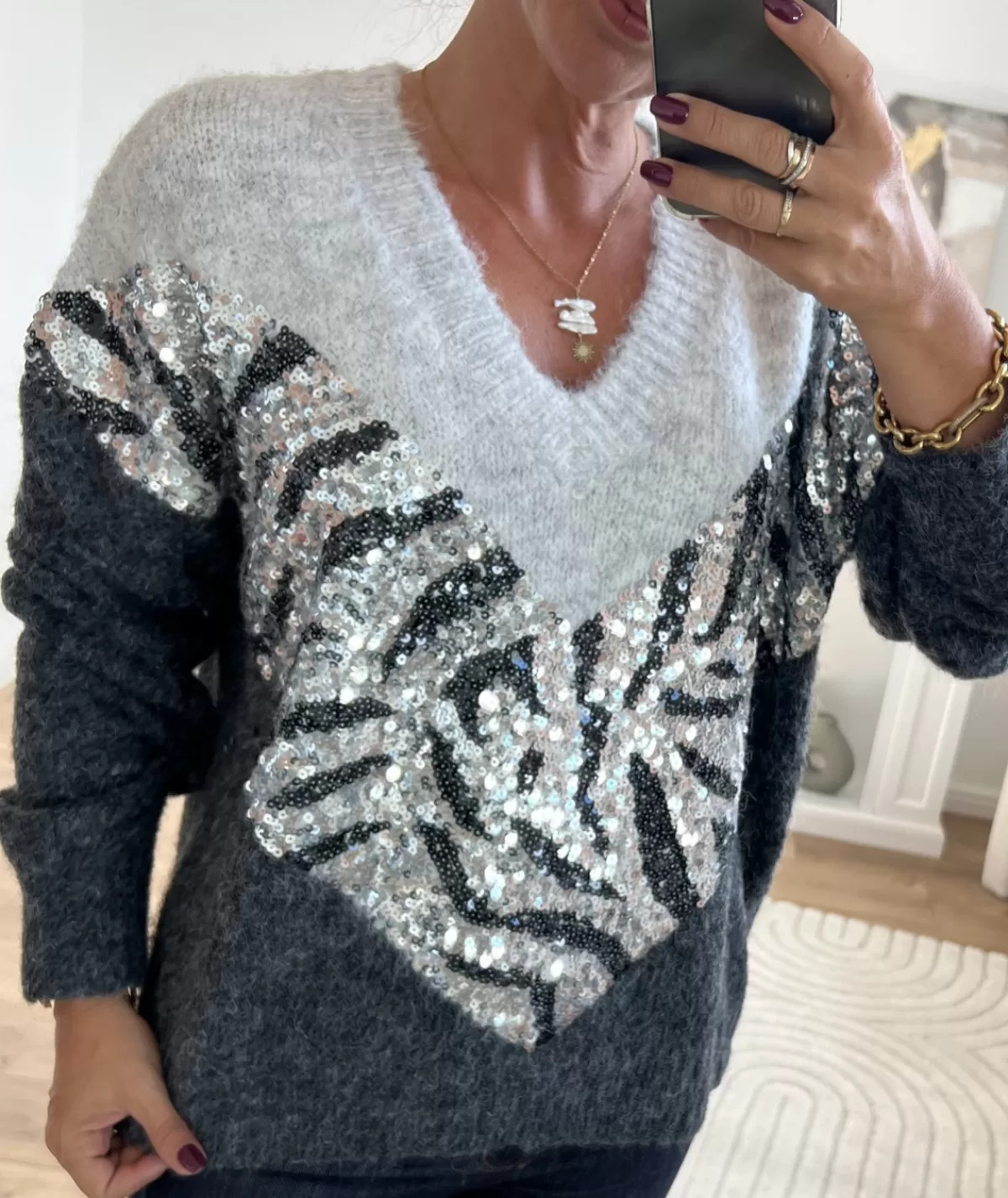 La boutique de Lilie Pulls / Gilets>PULL CALIE Gris