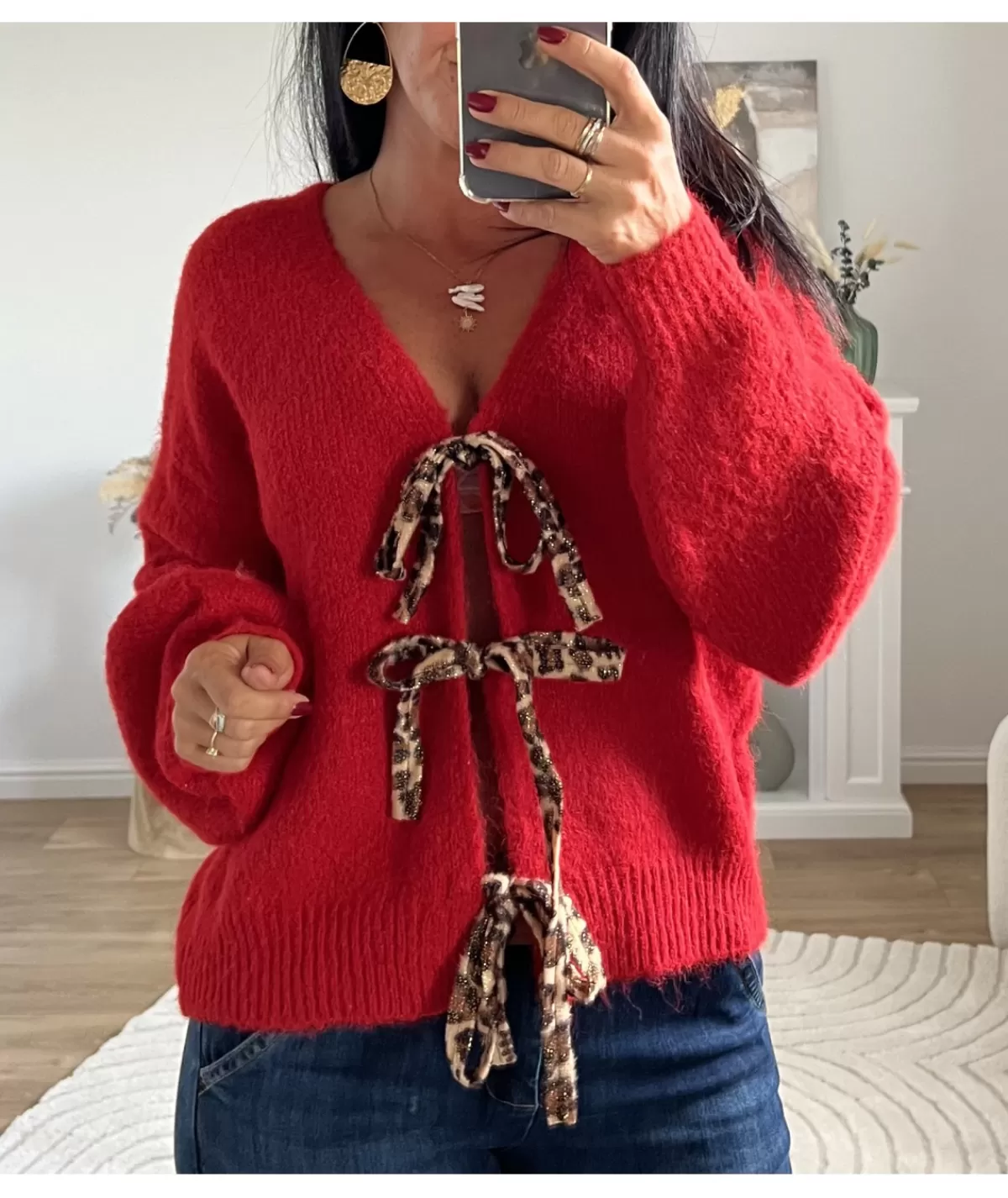 La boutique de Lilie Pulls / Gilets>PULL CLARISSE Rouge