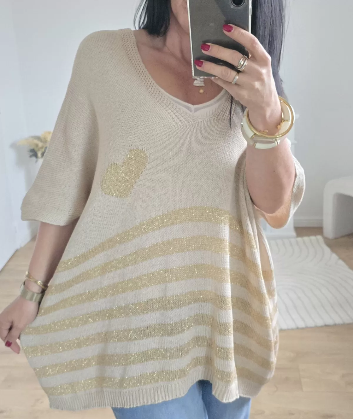 La boutique de Lilie Pulls / Gilets>PULL CLAUDINE Taupe