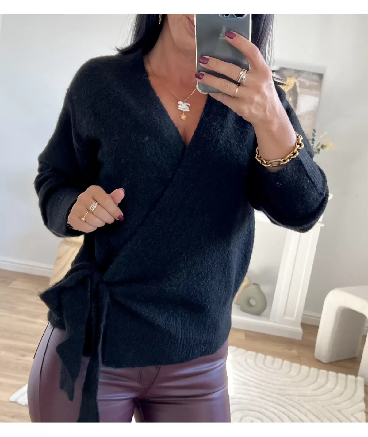 La boutique de Lilie Pulls / Gilets>PULL CLEMENCE Noir