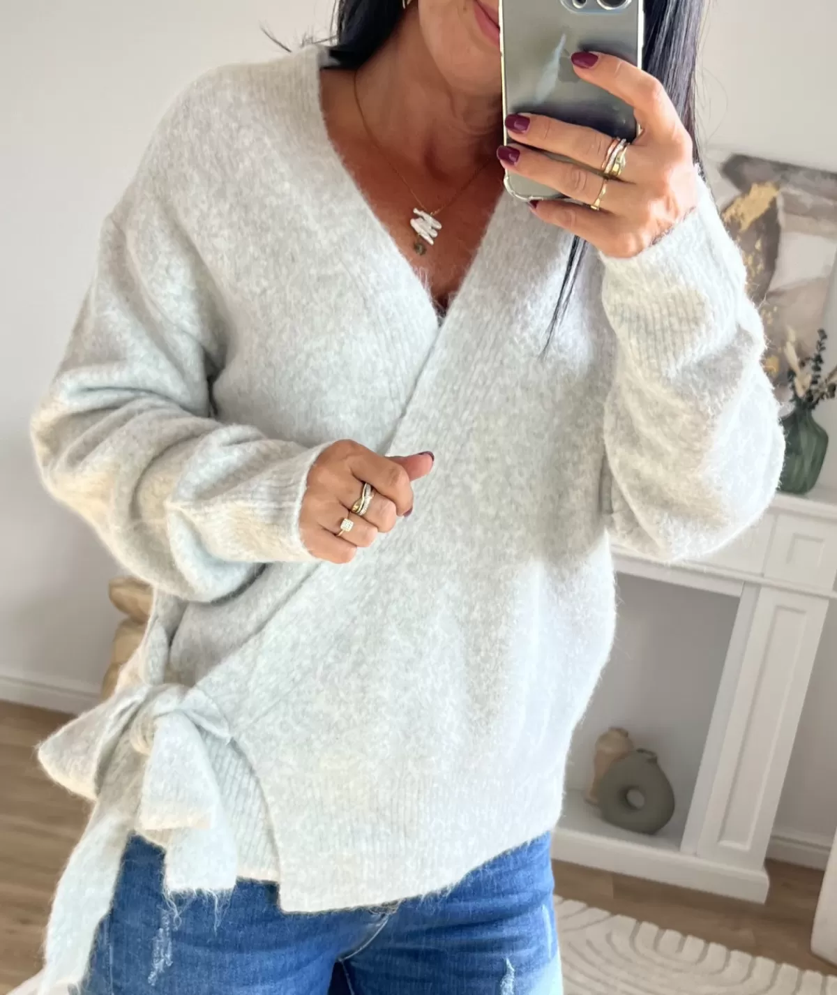 La boutique de Lilie Pulls / Gilets>PULL CLEMENCE Gris