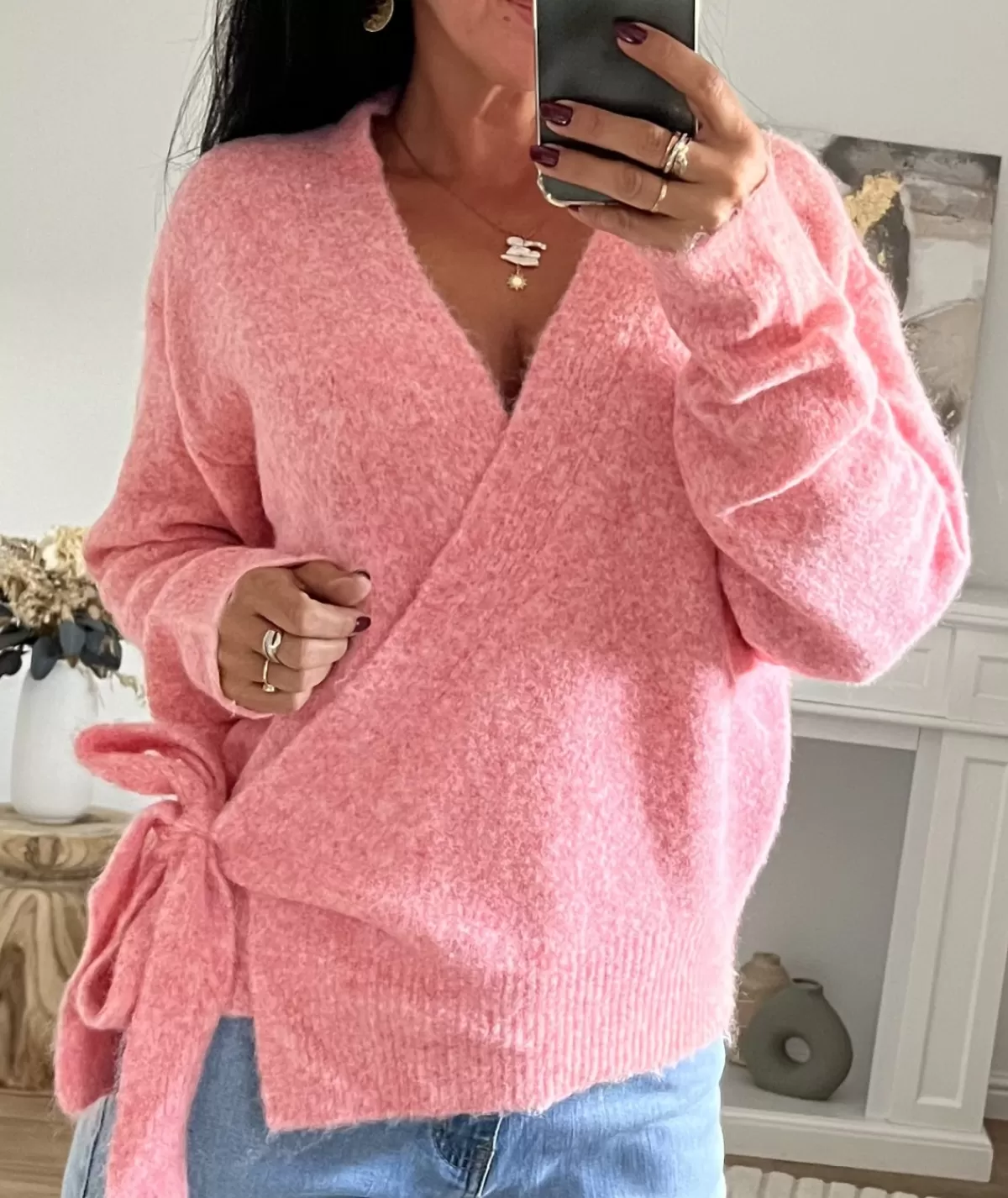 La boutique de Lilie Pulls / Gilets>PULL CLEMENCE II Rose