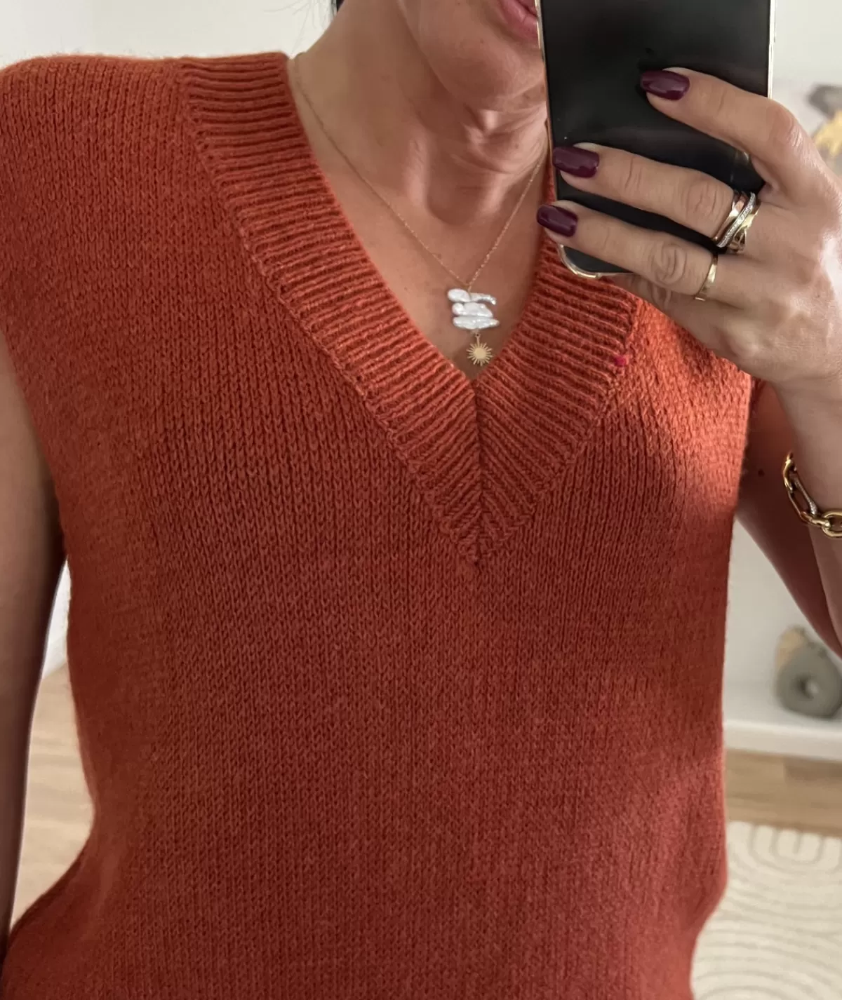 La boutique de Lilie Pulls / Gilets>PULL ELISABETH Rouille
