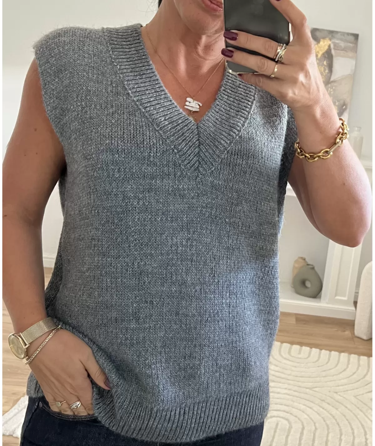 La boutique de Lilie Pulls / Gilets>PULL ELISABETH Gris