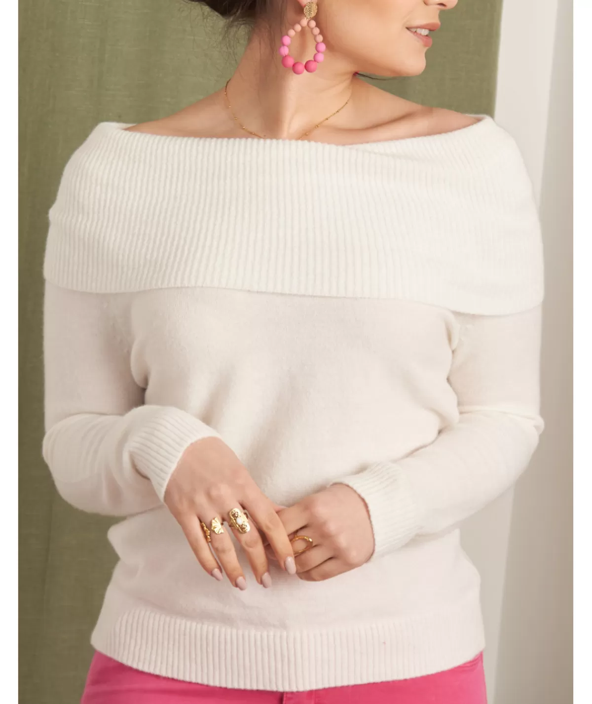 La boutique de Lilie Pulls / Gilets>PULL EVELHYNE Blanc