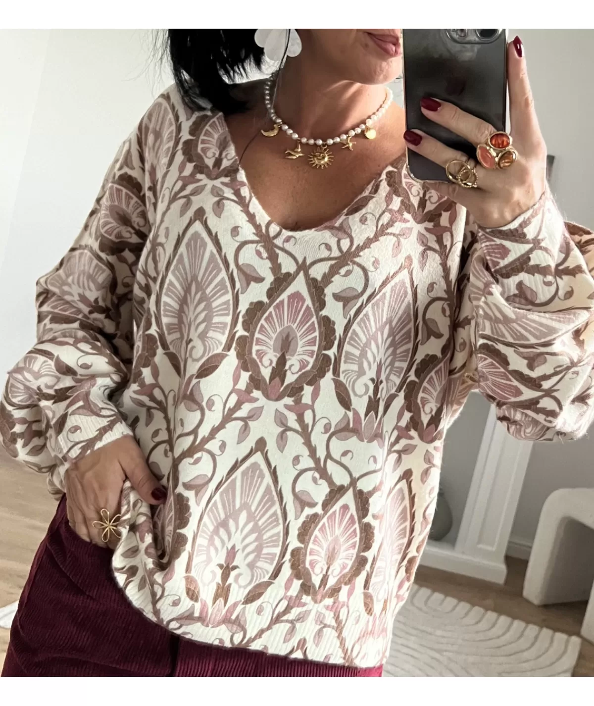 La boutique de Lilie Pulls / Gilets>PULL EZIA Marron