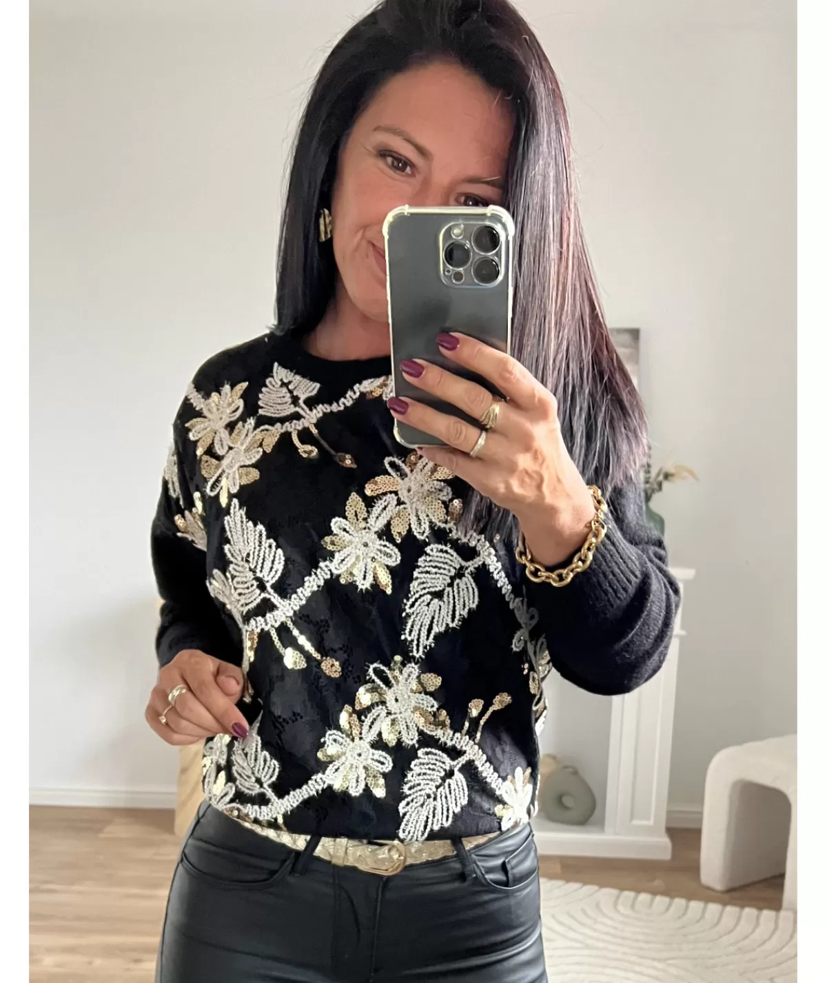 La boutique de Lilie Pulls / Gilets>PULL FERNANDE Noir