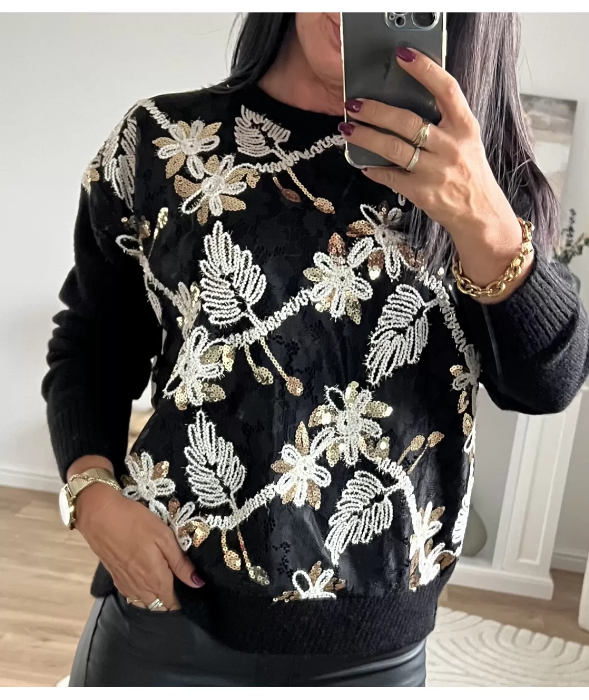 La boutique de Lilie Pulls / Gilets>PULL FERNANDE Noir