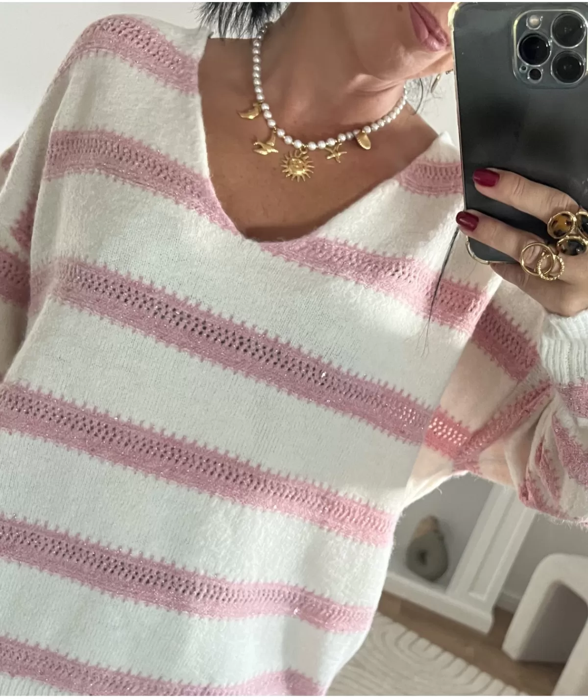 La boutique de Lilie Pulls / Gilets>PULL FLAVIEN Rose