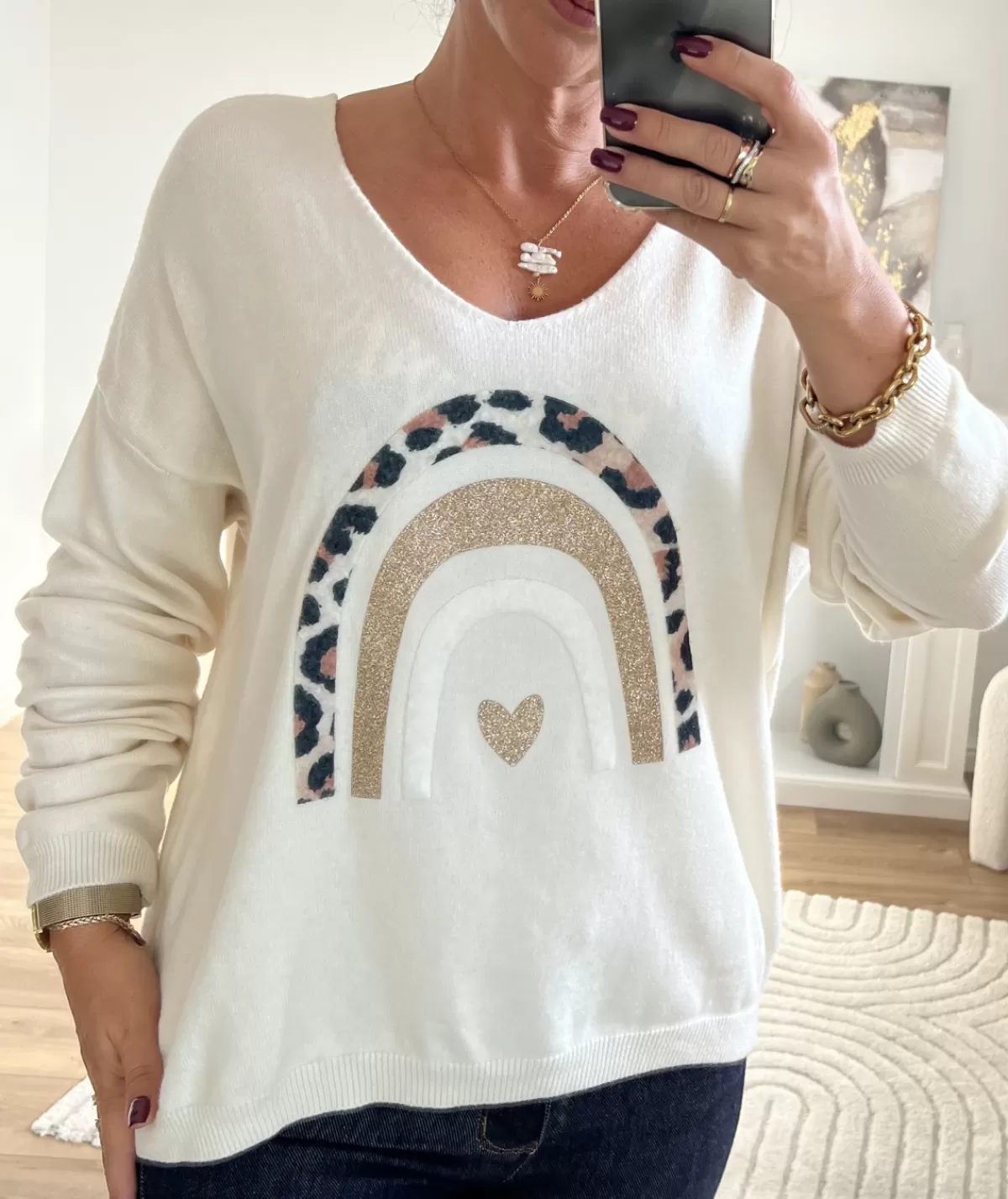 La boutique de Lilie Pulls / Gilets>PULL GLORIA Blanc