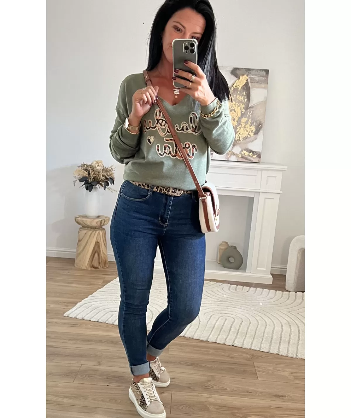 La boutique de Lilie Pulls / Gilets>PULL JASMIN Kaki