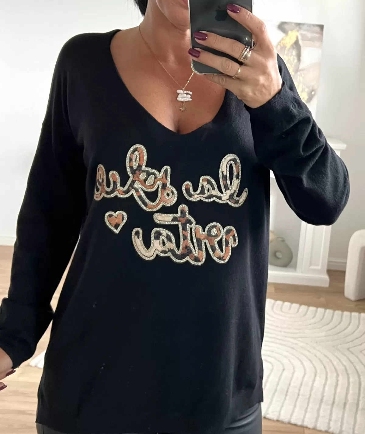 La boutique de Lilie Pulls / Gilets>PULL JASMIN Noir