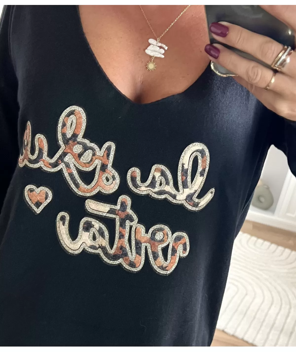 La boutique de Lilie Pulls / Gilets>PULL JASMIN Noir