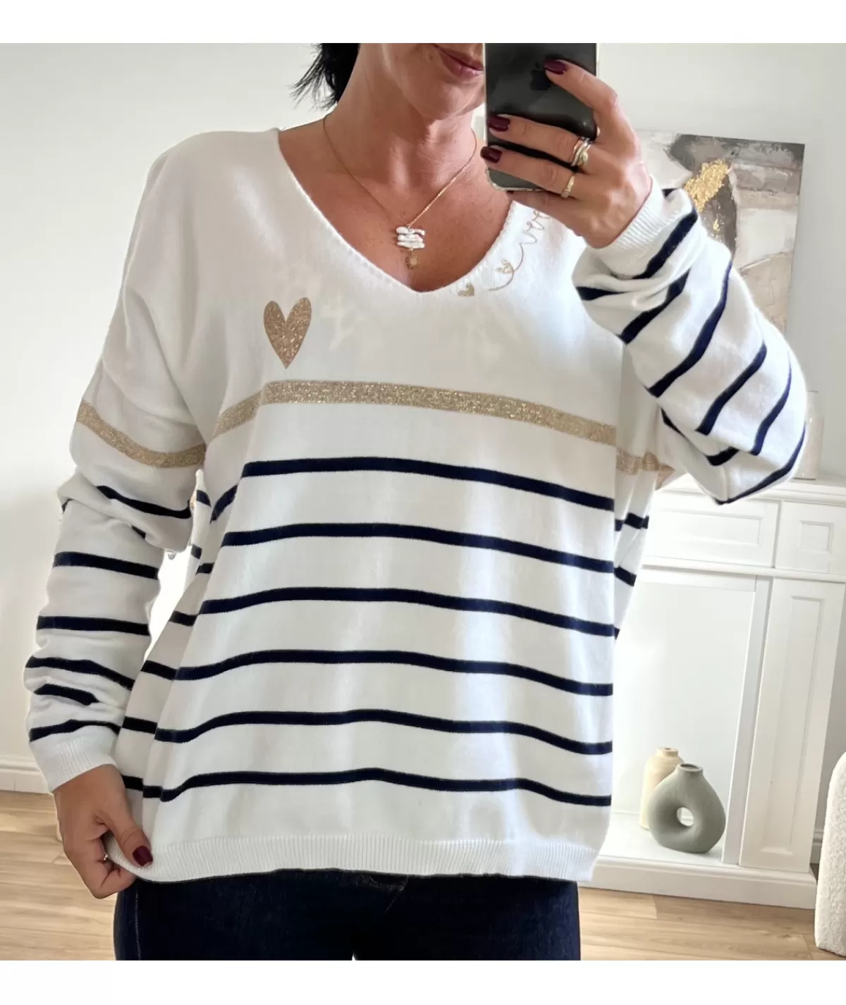 La boutique de Lilie Pulls / Gilets>PULL JEANNE Marine