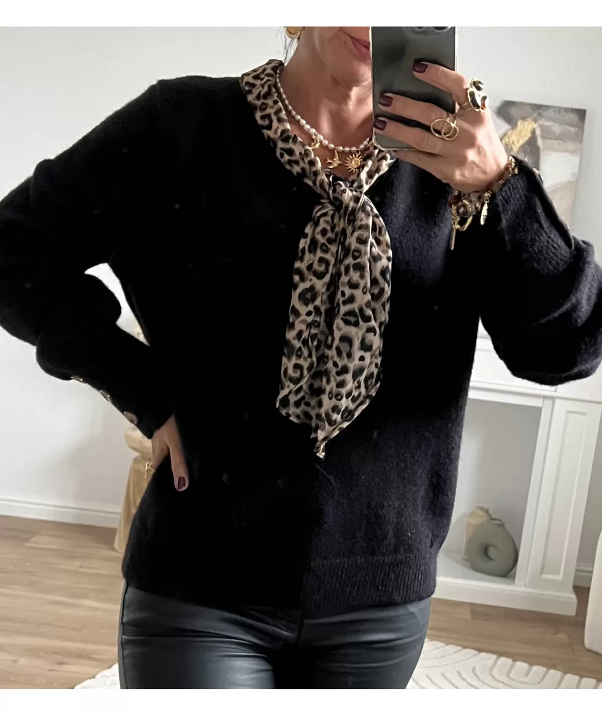 La boutique de Lilie Pulls / Gilets>PULL JENNIFER Noir