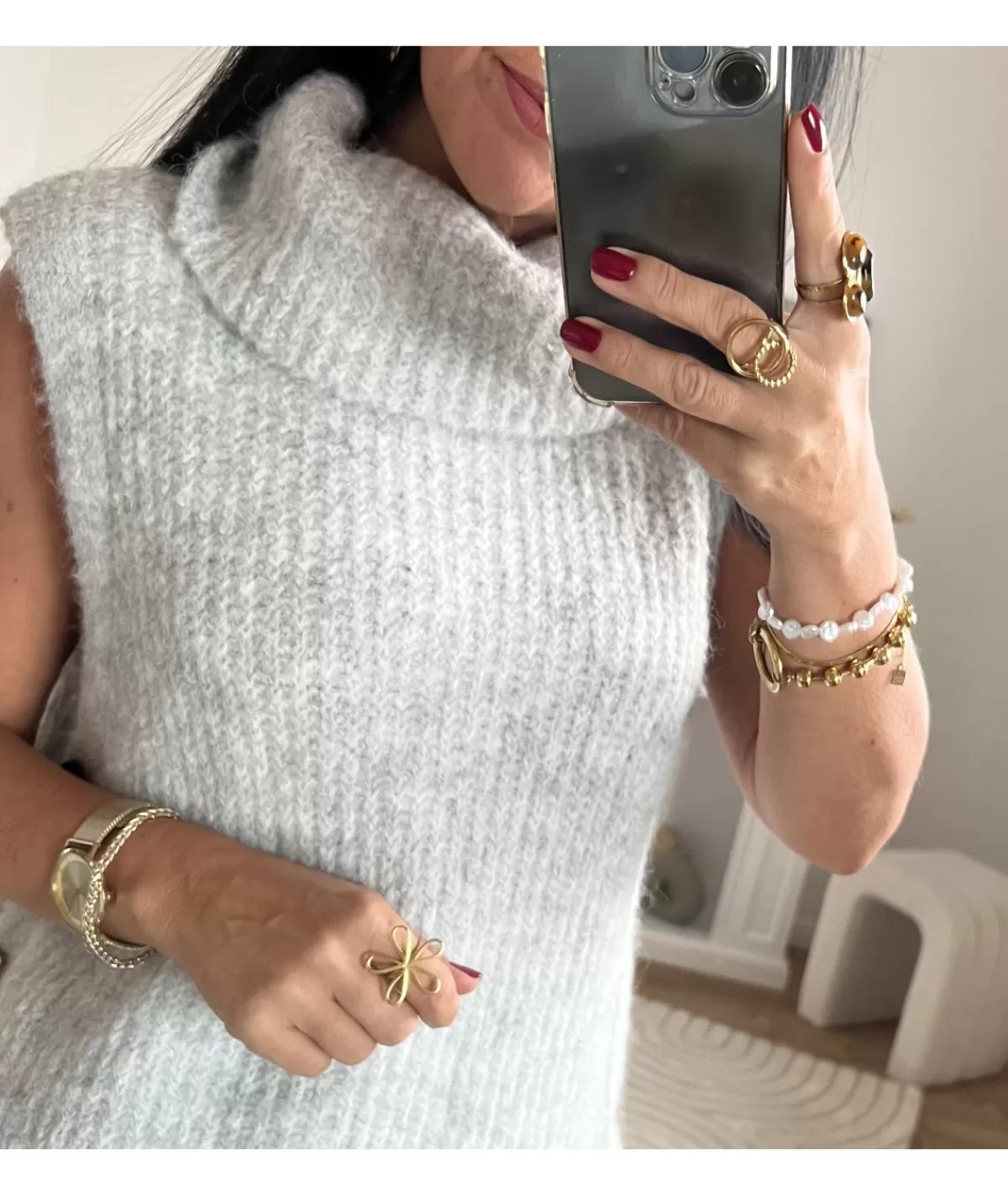 La boutique de Lilie Pulls / Gilets>PULL MARIE II Gris