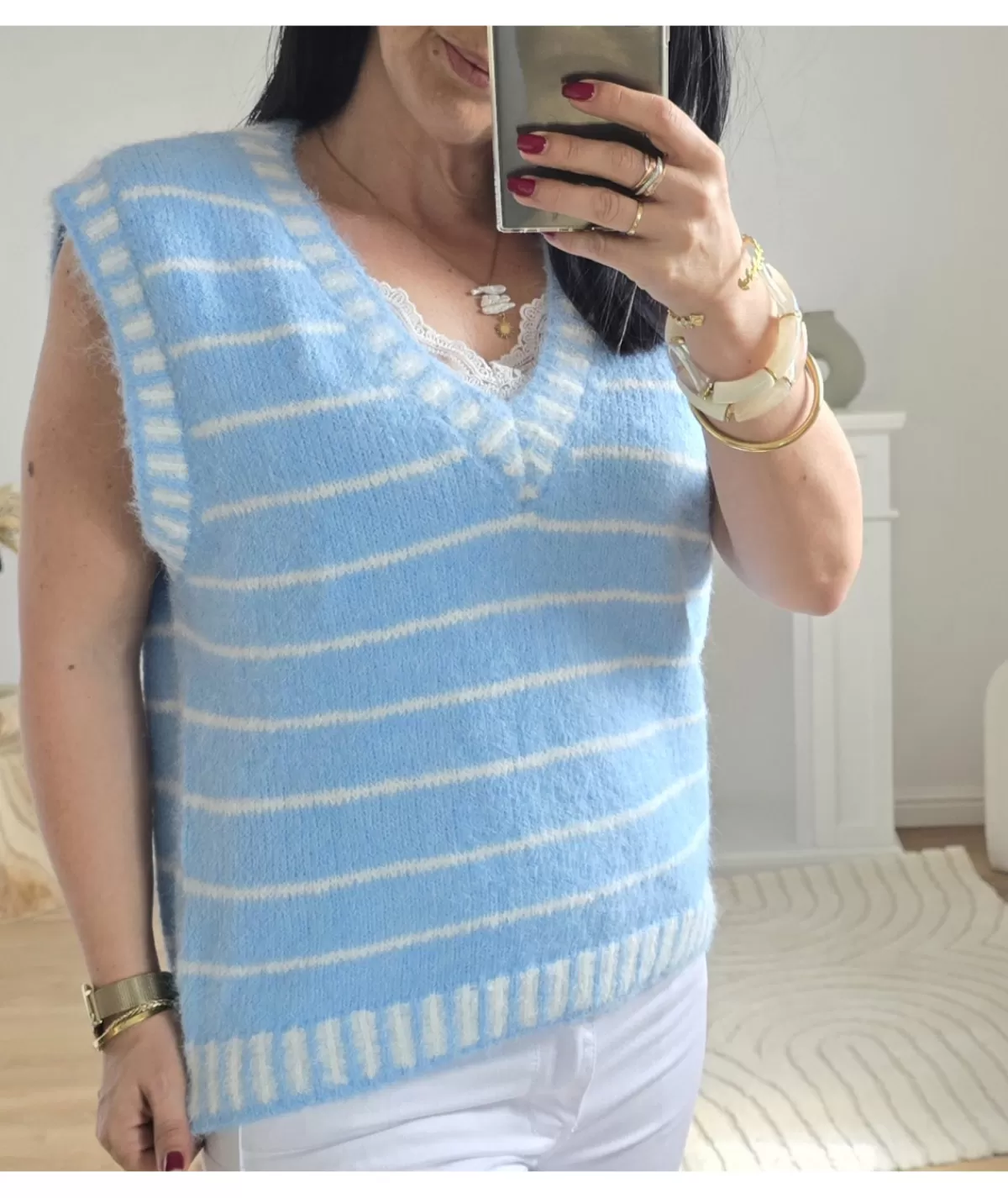 La boutique de Lilie Pulls / Gilets>PULL MELODIE Bleu