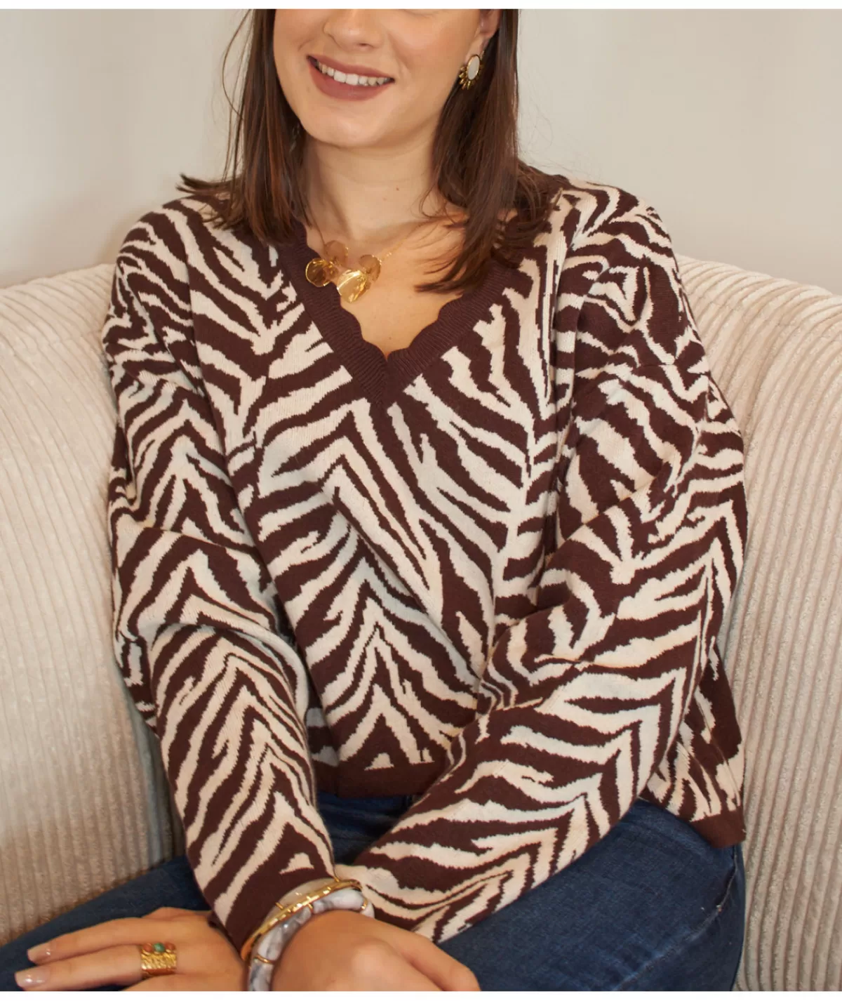 La boutique de Lilie Pulls / Gilets>PULL NADIA Marron