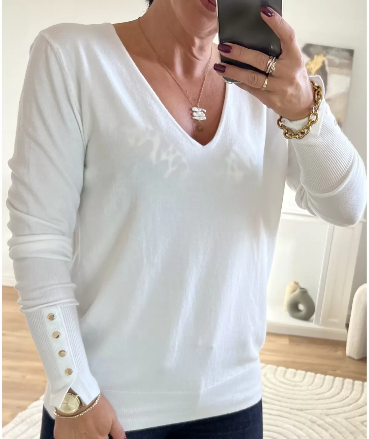 La boutique de Lilie Pulls / Gilets>PULL OCELIA Blanc