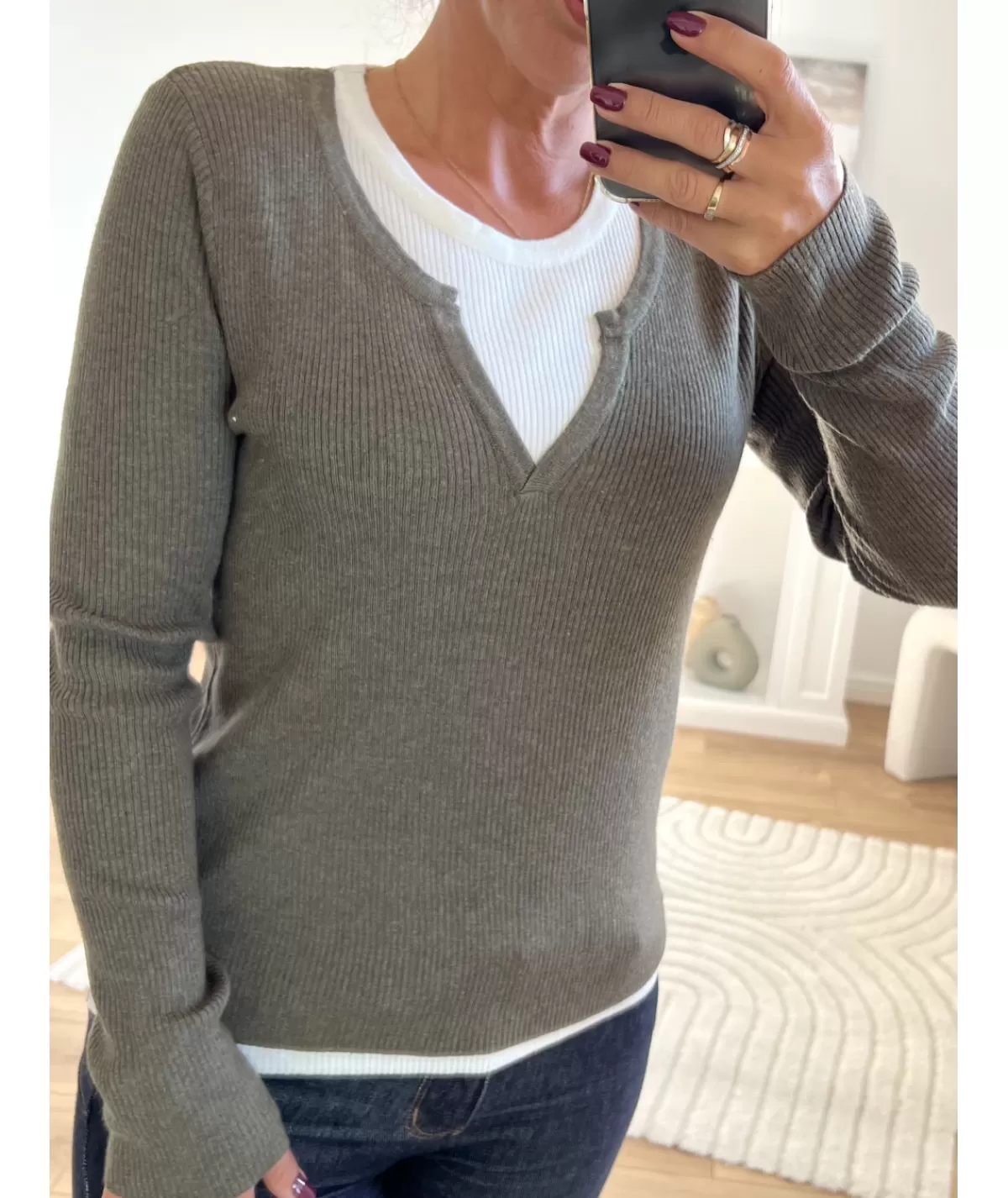 La boutique de Lilie Pulls / Gilets>PULL OLIVIA Kaki