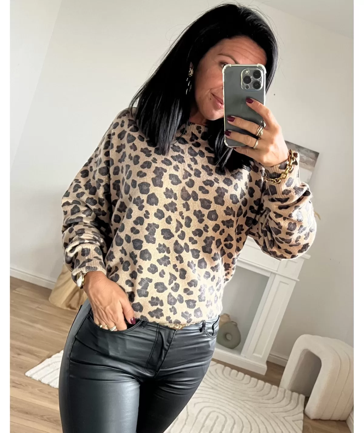 La boutique de Lilie Pulls / Gilets>PULL ORIANA Taupe