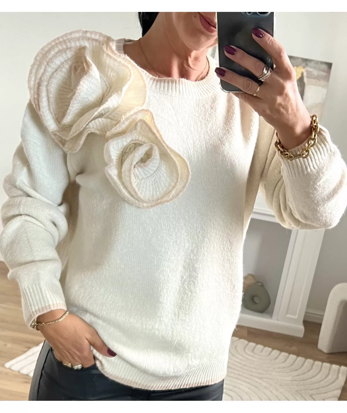 La boutique de Lilie Pulls / Gilets>PULL PERRINE Beige