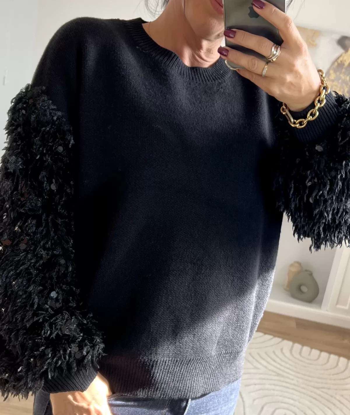 La boutique de Lilie Pulls / Gilets>PULL PRISCA Noir