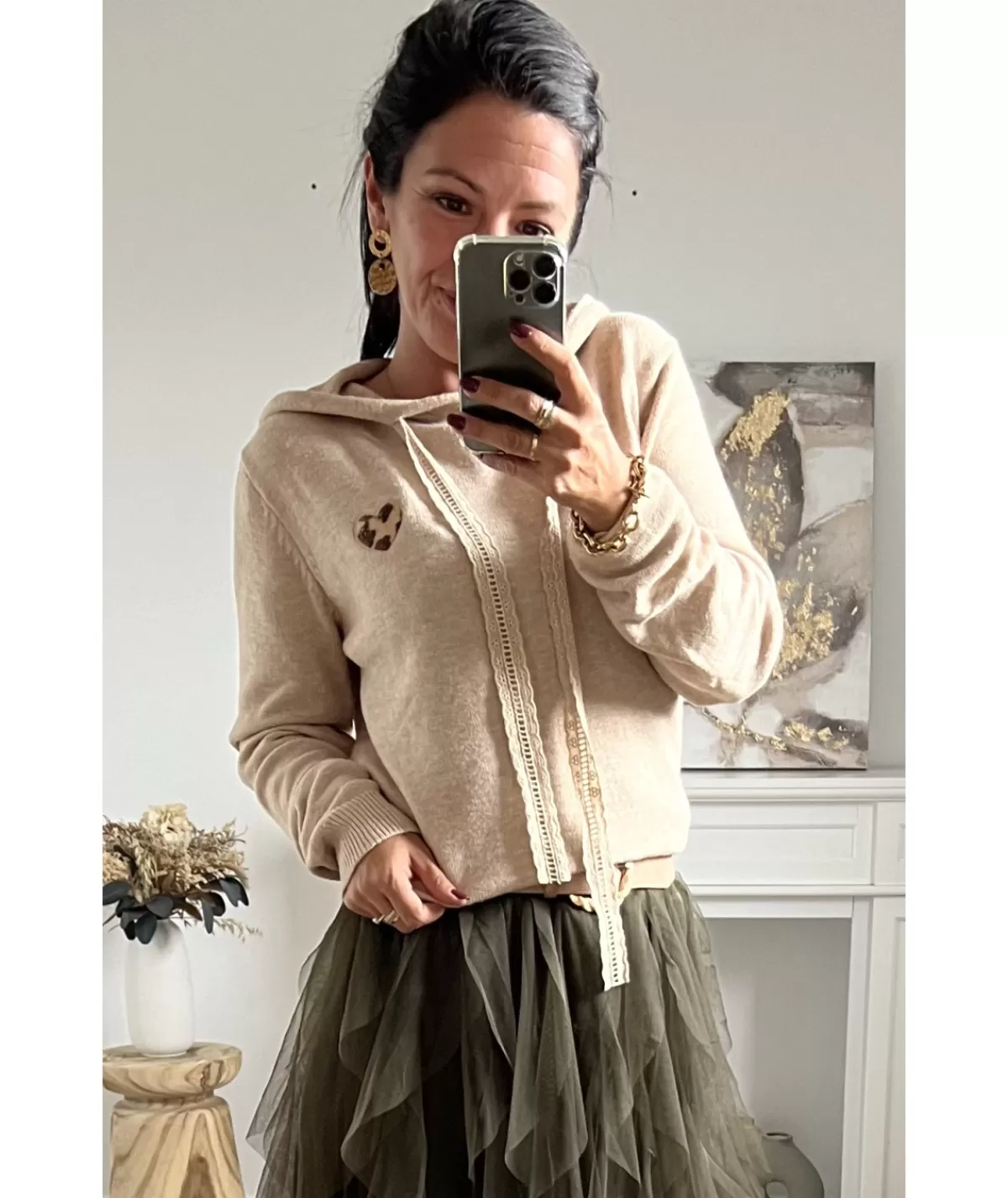 La boutique de Lilie Pulls / Gilets>PULL QUENTIN Beige
