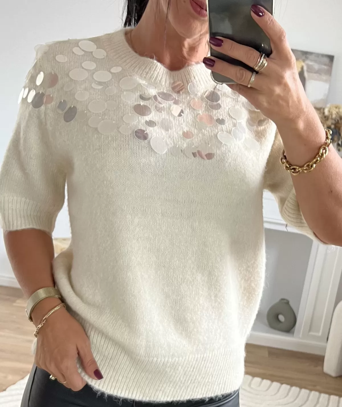 La boutique de Lilie Pulls / Gilets>PULL ROSALIE Blanc
