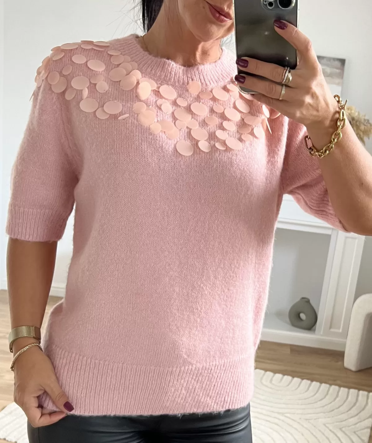La boutique de Lilie Pulls / Gilets>PULL ROSALIE Rose