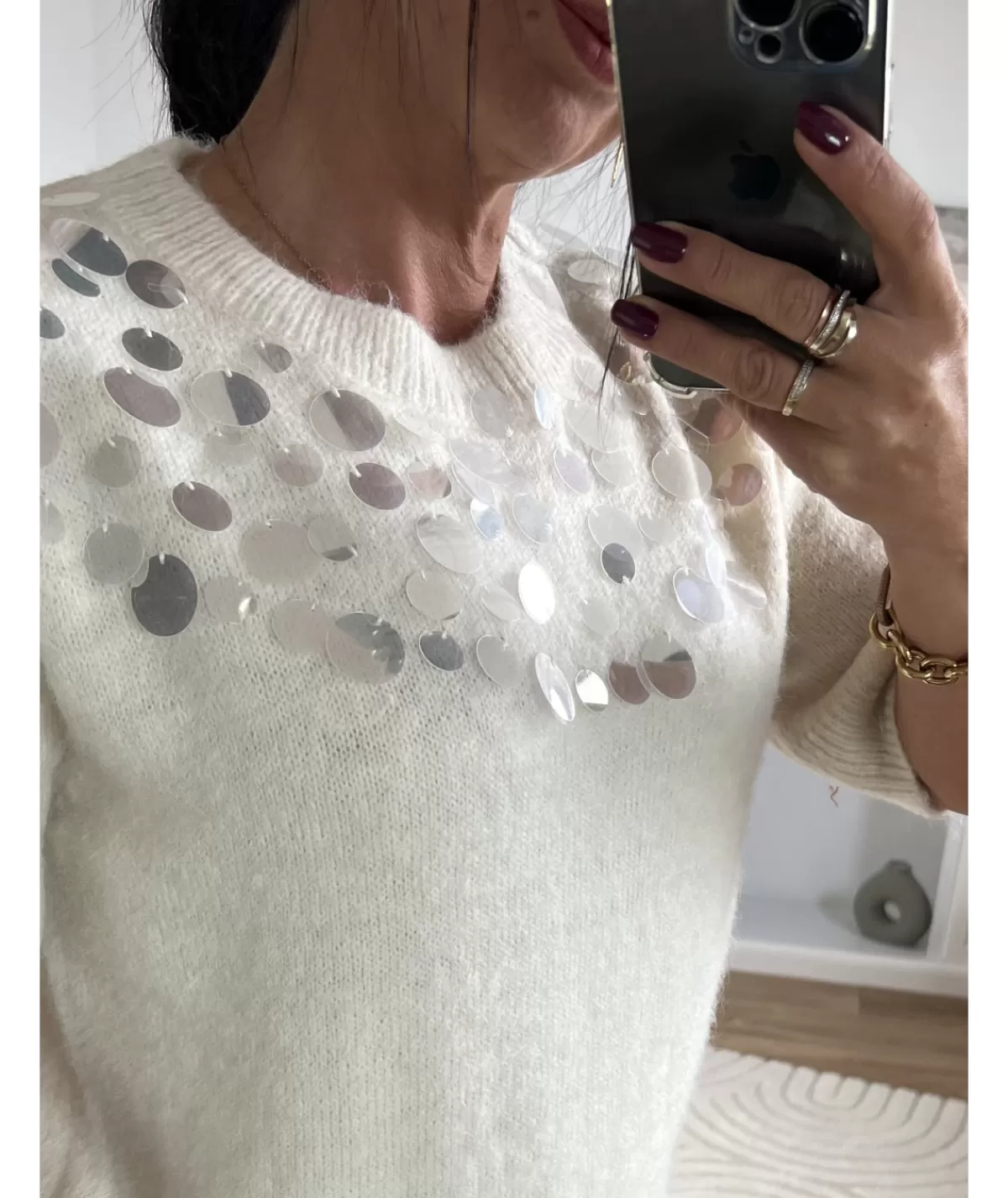 La boutique de Lilie Pulls / Gilets>PULL ROSALIE Blanc