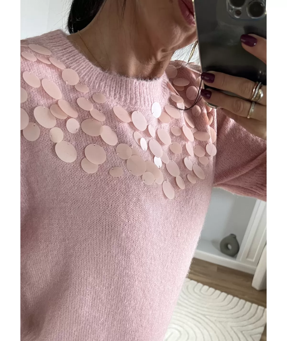 La boutique de Lilie Pulls / Gilets>PULL ROSALIE Rose