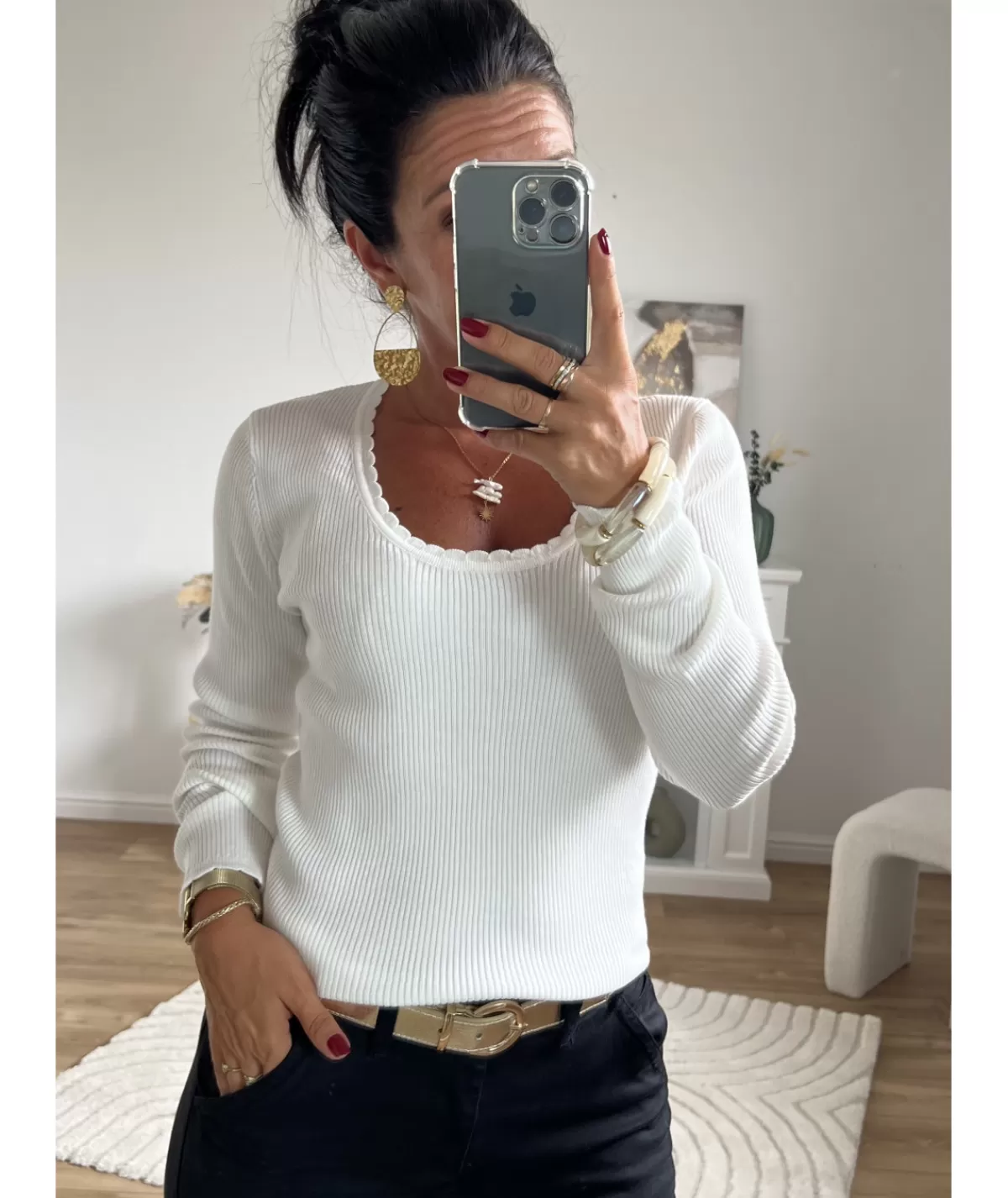 La boutique de Lilie Pulls / Gilets>PULL SALOME Blanc