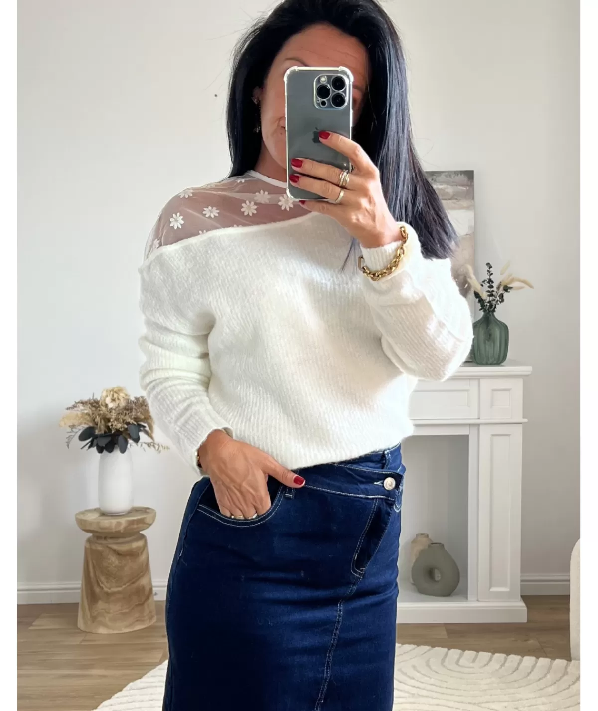 La boutique de Lilie Pulls / Gilets>PULL WANDA Blanc