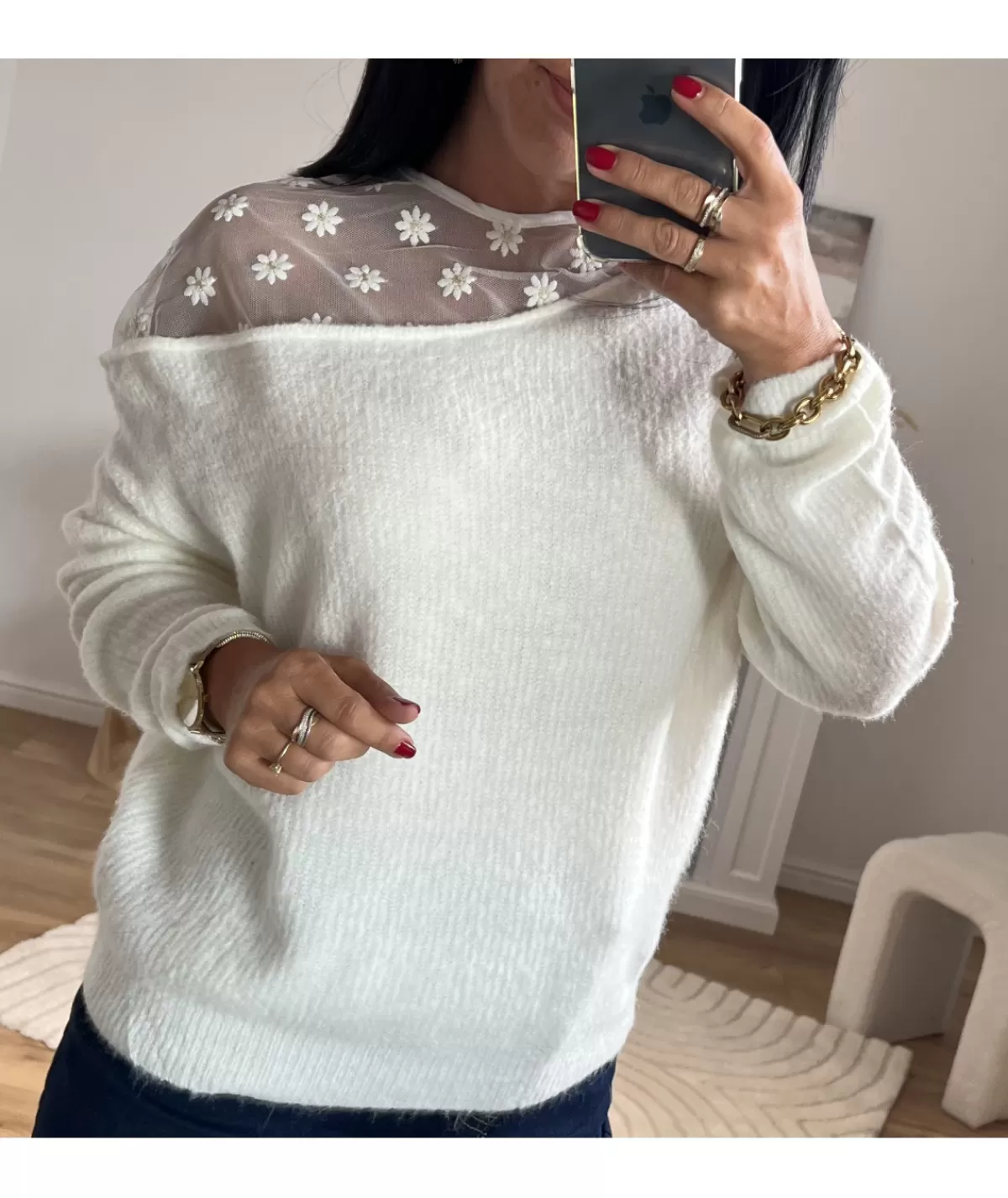 La boutique de Lilie Pulls / Gilets>PULL WANDA Blanc