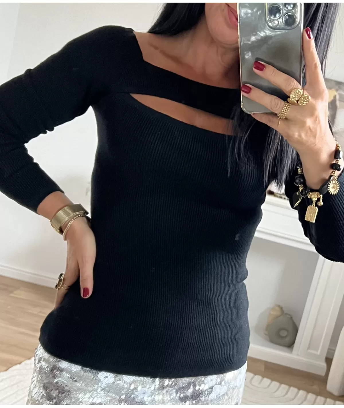 La boutique de Lilie Pulls / Gilets>PULL ZELDA Noir