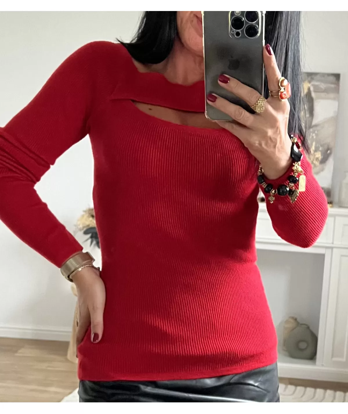 La boutique de Lilie Pulls / Gilets>PULL ZELDA Rouge