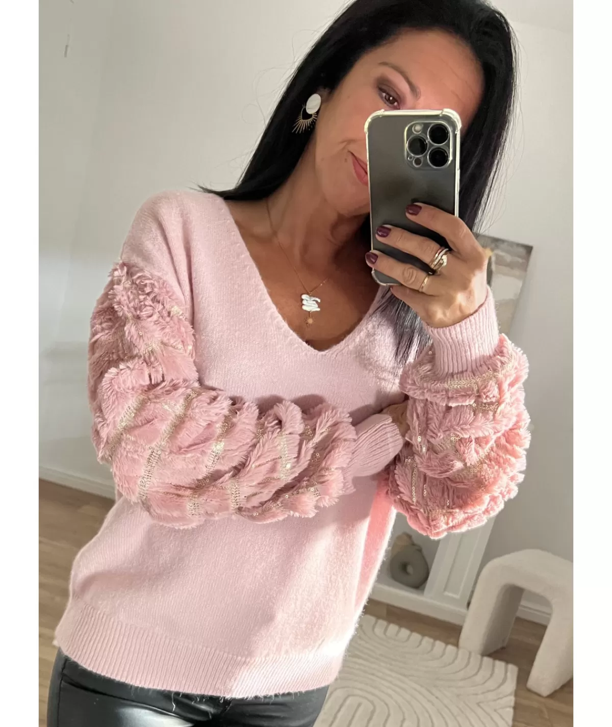 La boutique de Lilie Pulls / Gilets>PULL ZINEDINE Rose