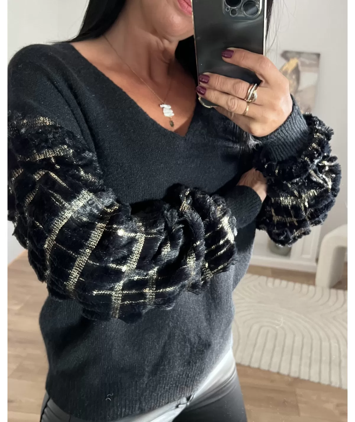 La boutique de Lilie Pulls / Gilets>PULL ZINEDINE Noir