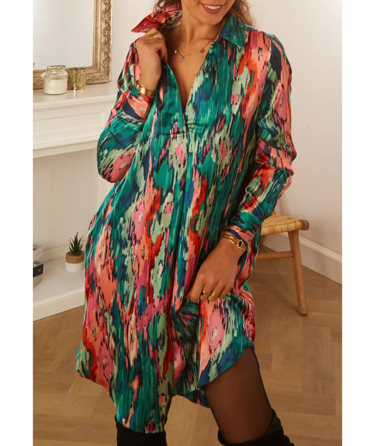 La boutique de Lilie Robes>ROBE ALEXIA Vert